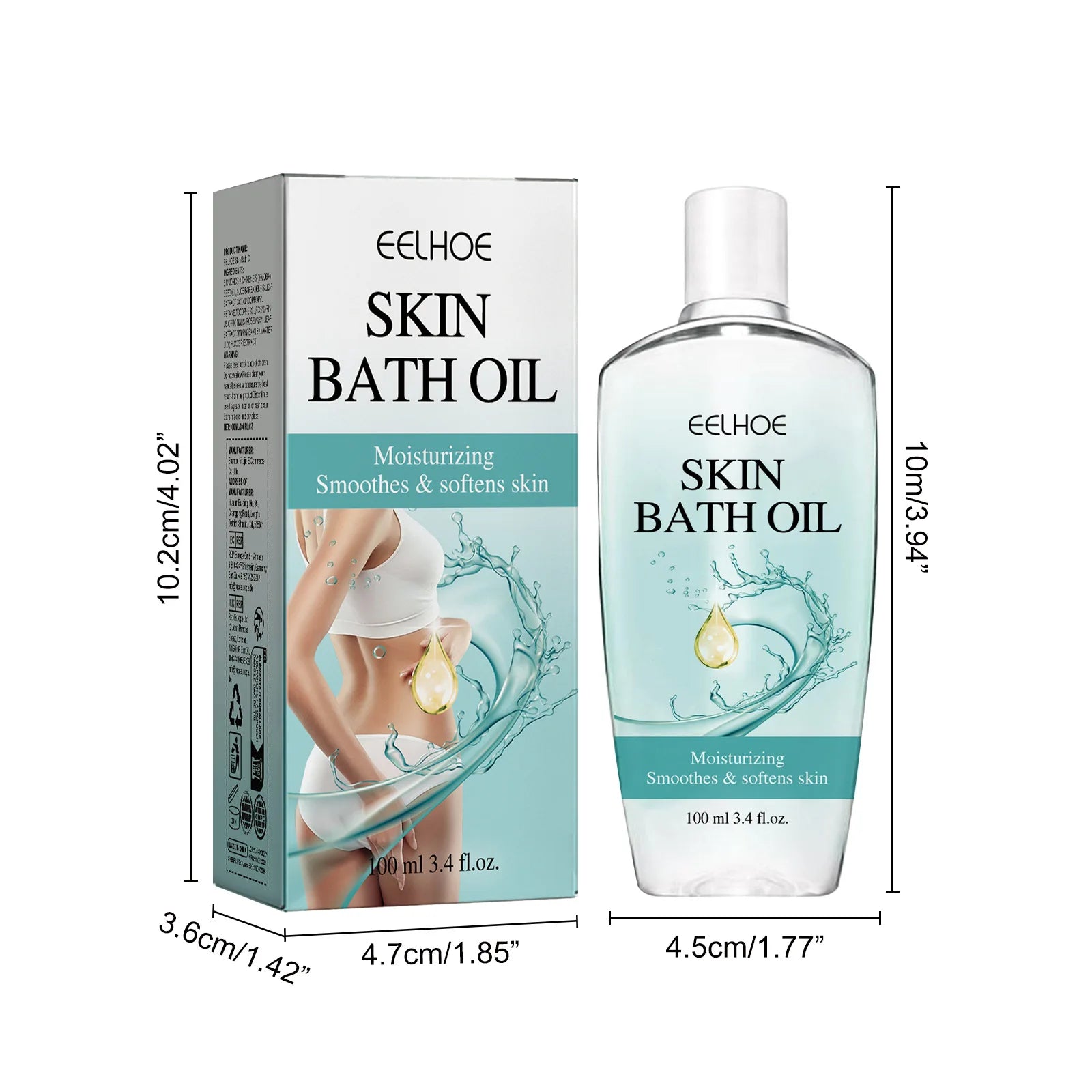 Eelhoe 100ml Body Cleansing Bath Oil Exfoliator Moisturizing Skin Repairing Brighten Body Wash Skin Exfoliating Dirt Shower Oil