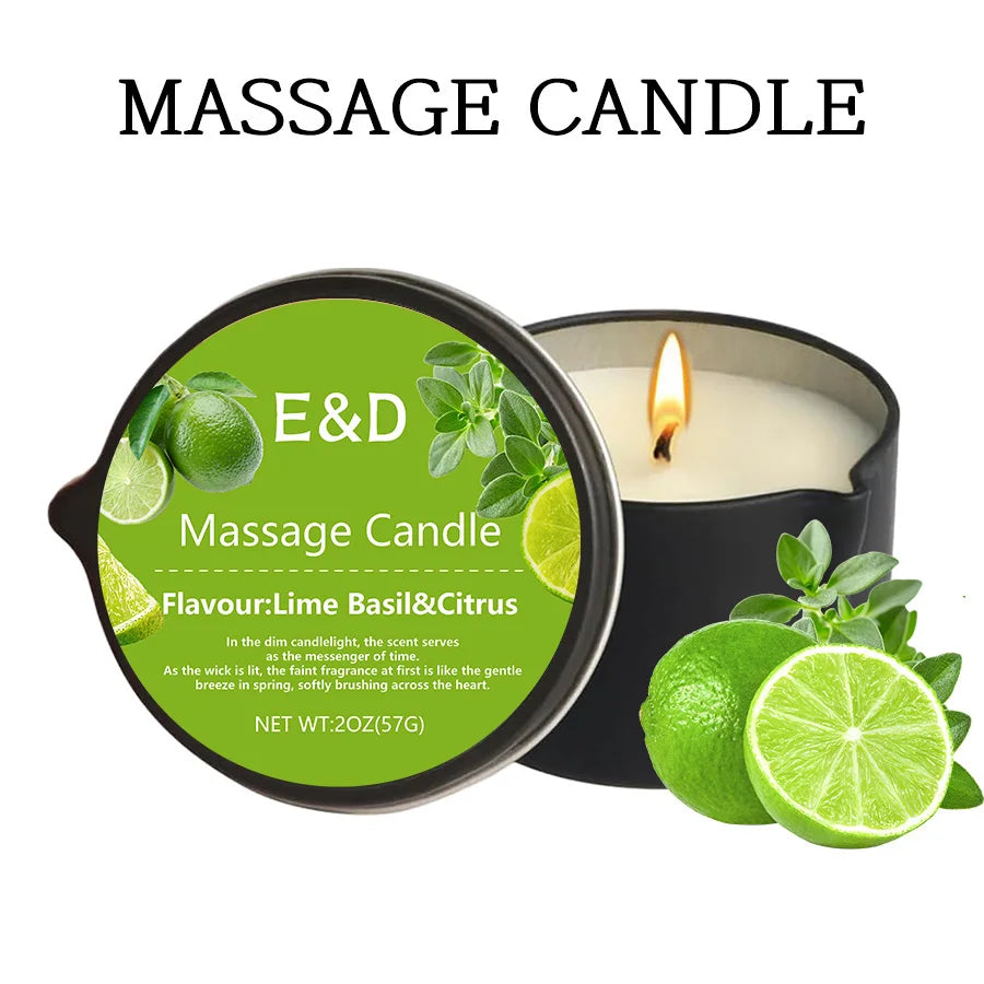 1PC Massage Oil Candles，luxury aromatherapy candles，for Stress Relief and SkinMoisturizing, SM Product Scented Candle Body Oil