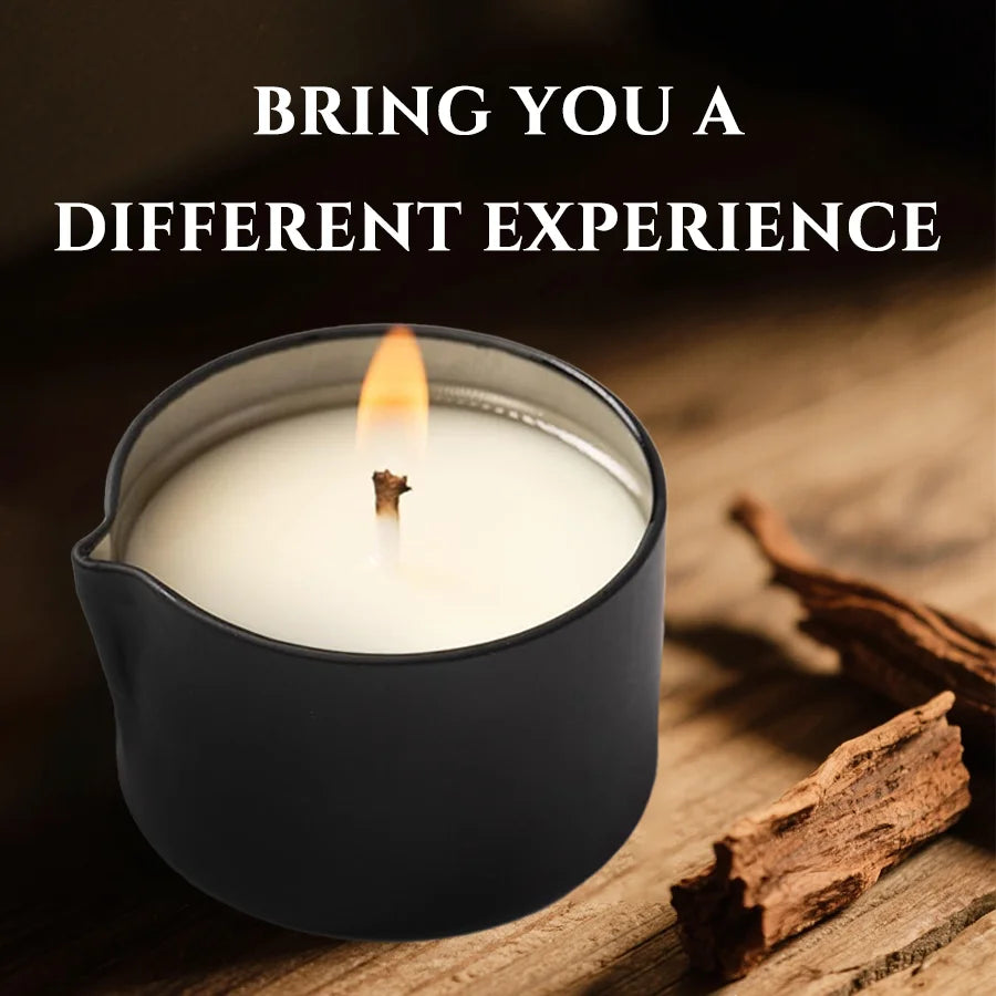 Massage Candle - for RelaxingOil Therapy，Spa Essentials.Elegant Massage Experience MassageCandle, for Stress Relief