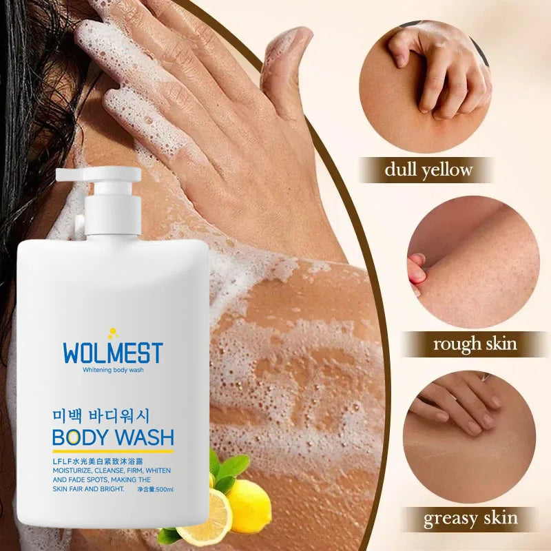 550ml Long Lasting Hydration Brightening Body Wash Shower Gel Deep Cleansing Dirt Dead Skin Oil Control Lighten Pigmentation