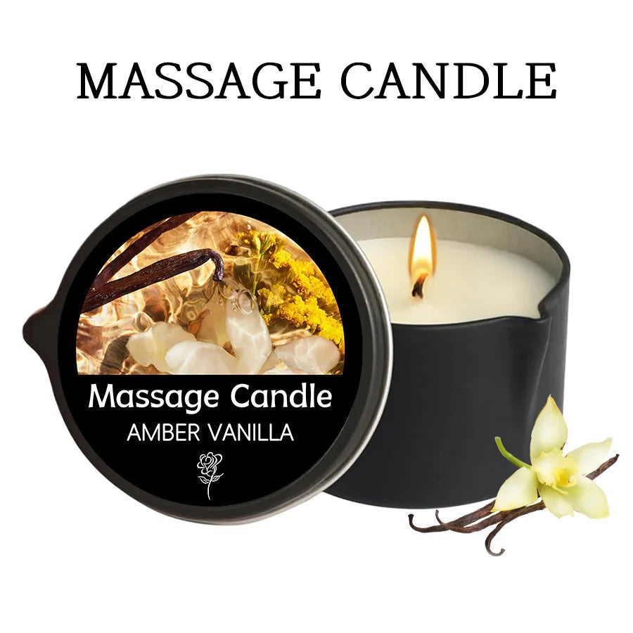 1PC Massage Oil Candles，luxury aromatherapy candles，for Stress Relief and SkinMoisturizing, SM Product Scented Candle Body Oil