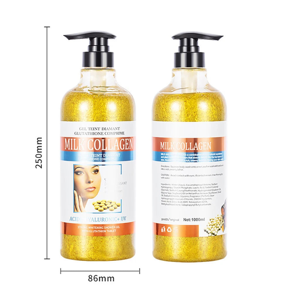 Vitamin C Arbutin AHA Bleached Shower Gel Deep Cleansing Brighten Skin Scrub Body Wash Exfoliator Body Care Fragrance Skincare