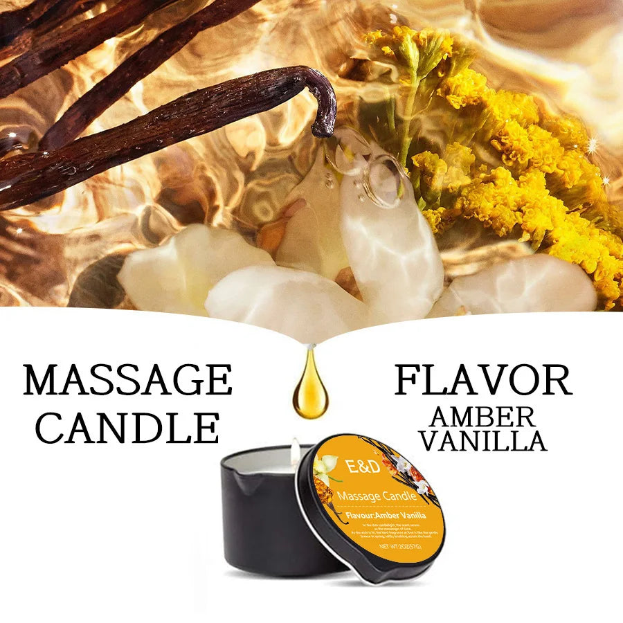 1PC Massage Oil Candles，luxury aromatherapy candles，for Stress Relief and SkinMoisturizing, SM Product Scented Candle Body Oil