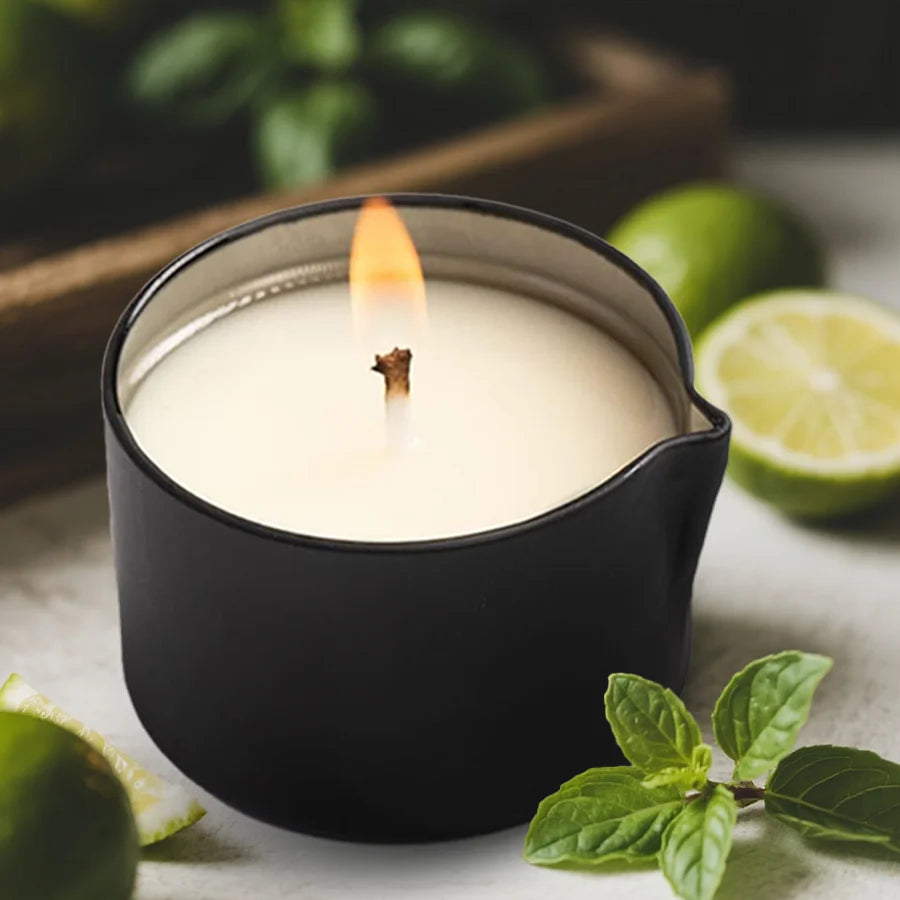 2PCS Massage Oil Candles，luxury aromatherapy candles，for Stress Relief and SkinMoisturizing, SM Product Scented Candle Body Oil