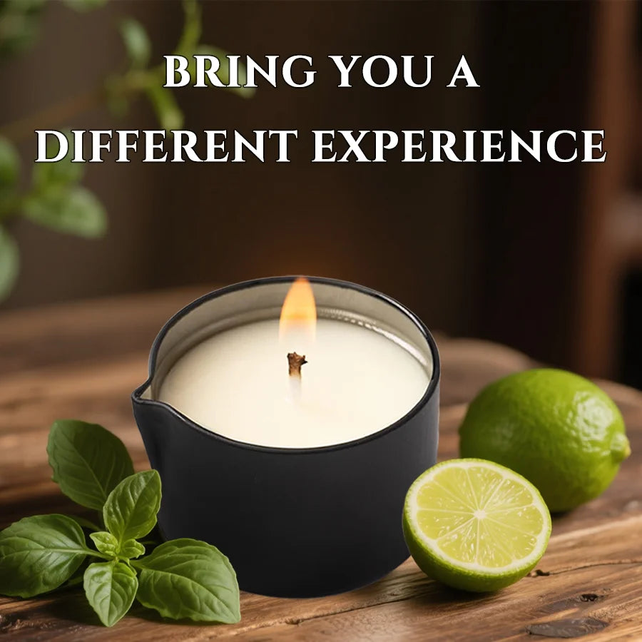 2PCS Massage Oil Candles，luxury aromatherapy candles，for Stress Relief and SkinMoisturizing, SM Product Scented Candle Body Oil