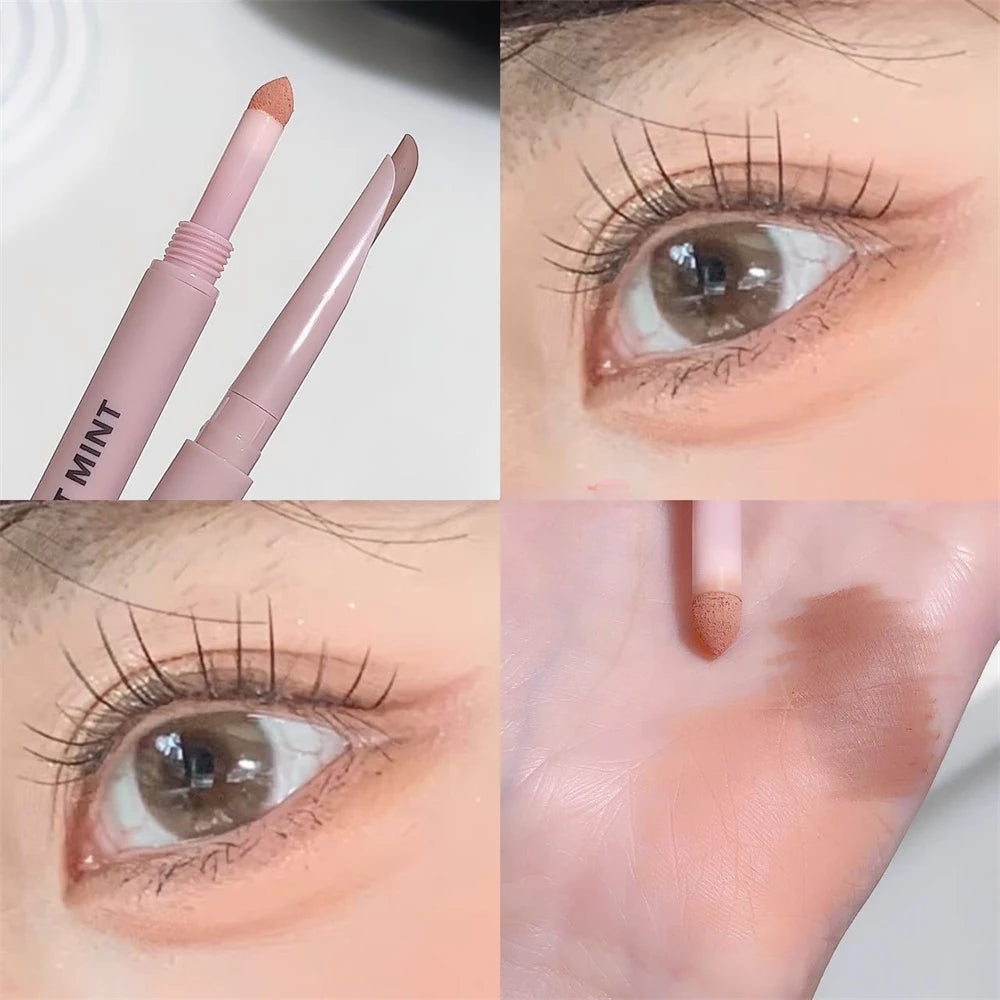 Meniscus Double-end Lying Silkworm Eyeliner Pencil Diamond Glitter Matte Brightening Cream Shadow Highligher Contour Makeup