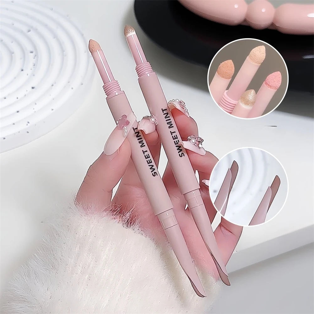 Meniscus Double-end Lying Silkworm Eyeliner Pencil Diamond Glitter Matte Brightening Cream Shadow Highligher Contour Makeup