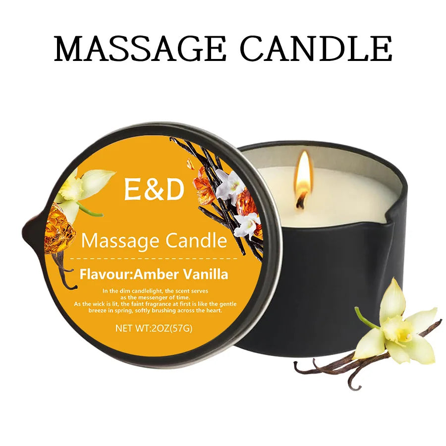 1PC Massage Oil Candles，luxury aromatherapy candles，for Stress Relief and SkinMoisturizing, SM Product Scented Candle Body Oil