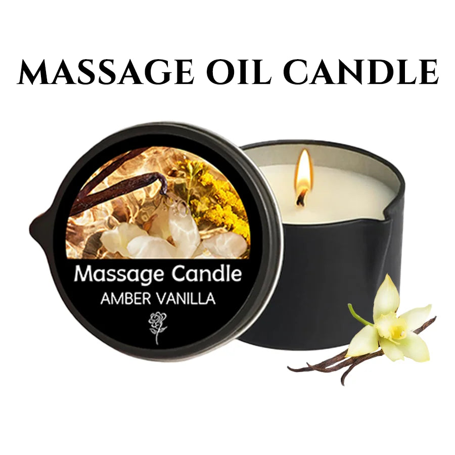 Massage Candle - for RelaxingOil Therapy，Spa Essentials.Elegant Massage Experience MassageCandle, for Stress Relief