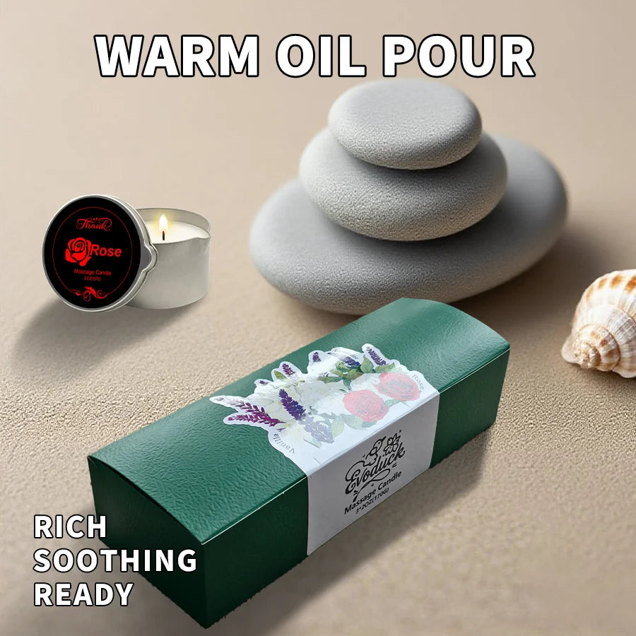 3pcs Scented Massage Candles(Total 6oz/Each 2oz) | Essential Oil Spas - Luxury Gift for Christmas, Valentine's Day &Mother's Day