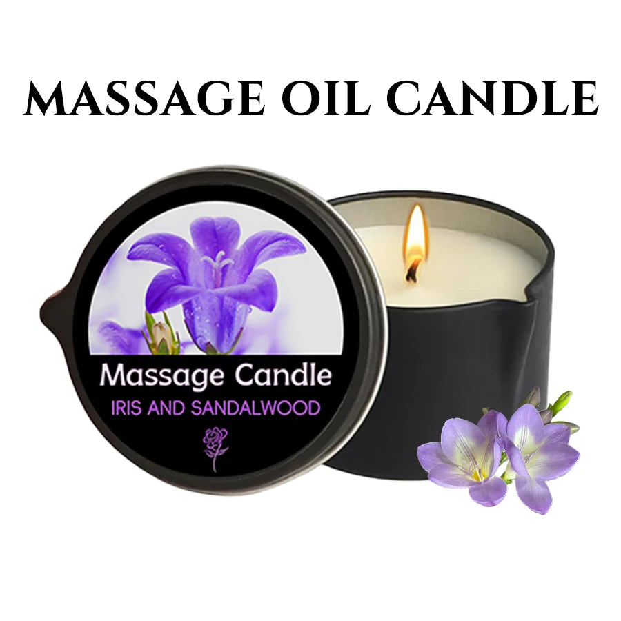 Massage Candle - for RelaxingOil Therapy，Spa Essentials.Elegant Massage Experience MassageCandle, for Stress Relief
