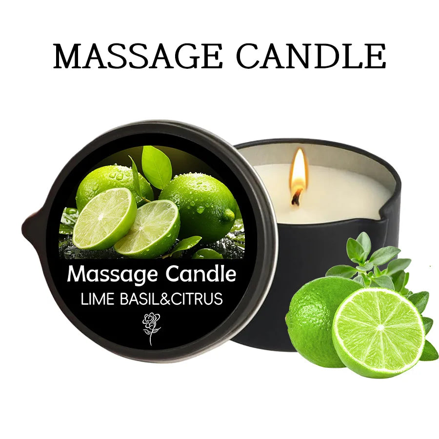 Massage Candle - for RelaxingOil Therapy，Spa Essentials.Elegant Massage Experience MassageCandle, for Stress Relief