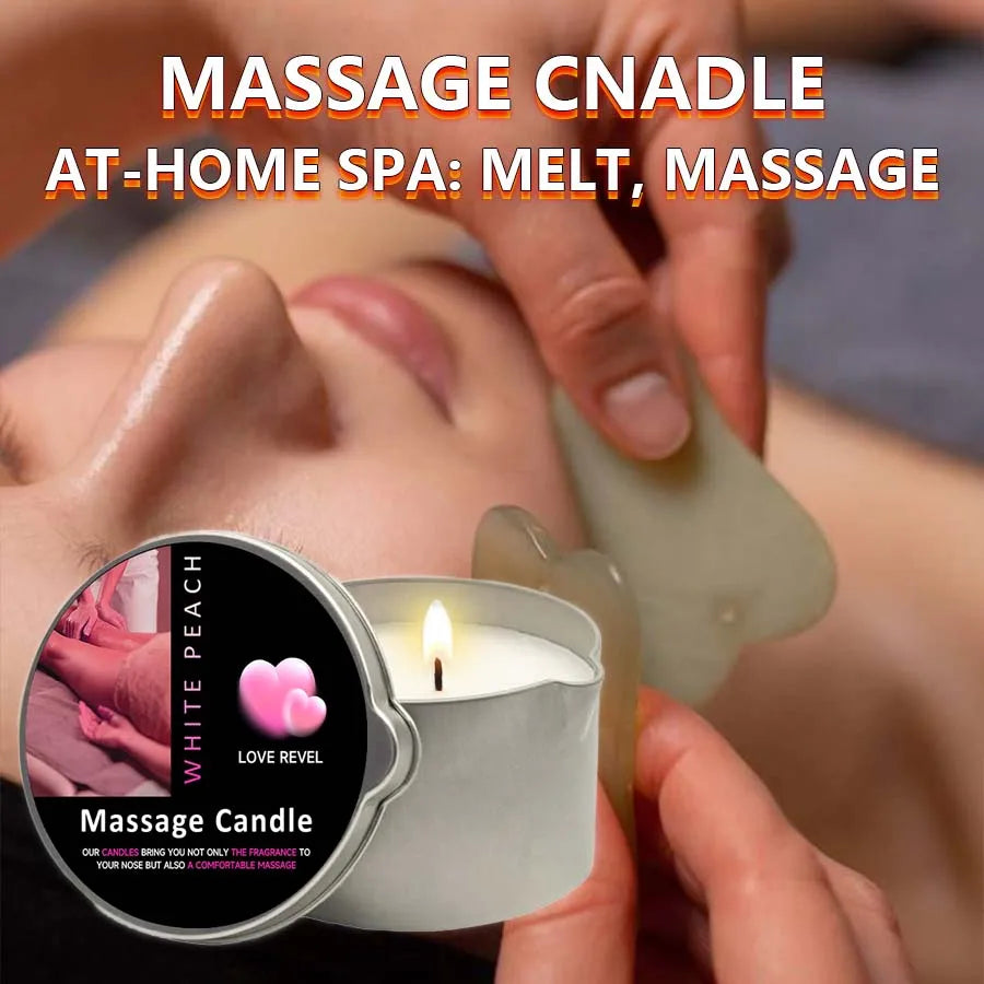 1PC Massage Oil Candles，luxury aromatherapy candles，for Stress Relief and SkinMoisturizing, SM Product Scented Candle Body Oil