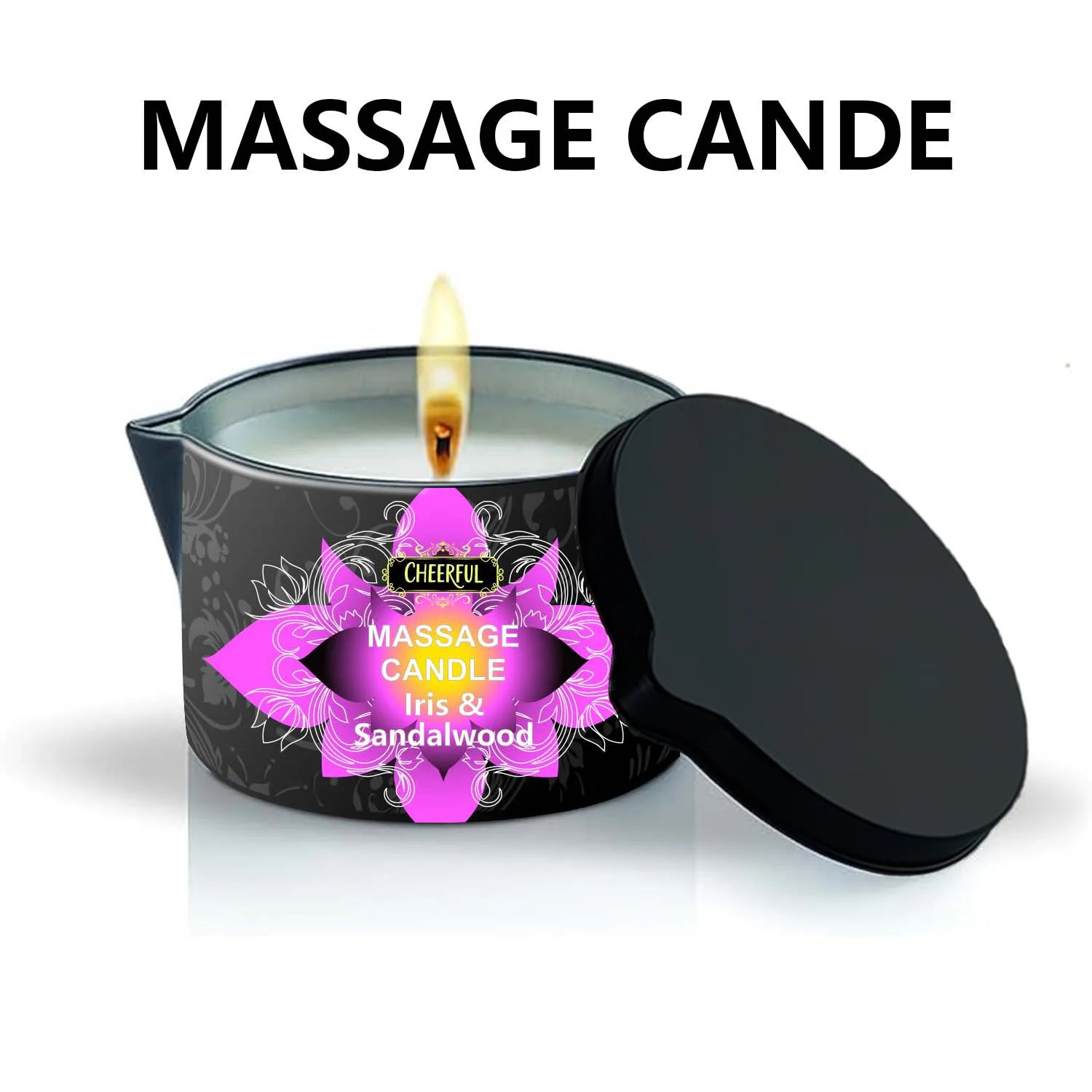 1PC Massage Oil Candles，luxury aromatherapy candles，for Stress Relief and SkinMoisturizing, SM Product Scented Candle Body Oil