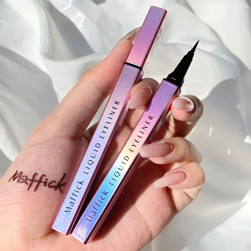 Eye Shadow Liner Combination cosmetics Black Pen Waterproof Is Not Blooming Eyeliner Pen Quick-drying Eyeliner Colorful Effect