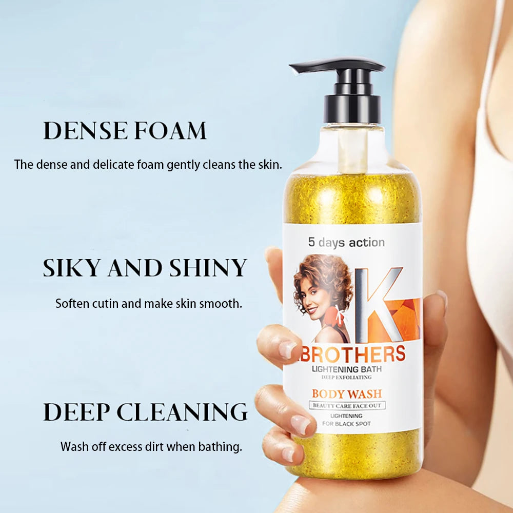 Vitamin C Arbutin AHA Bleached Shower Gel Deep Cleansing Brighten Skin Scrub Body Wash Exfoliator Body Care Fragrance Skincare