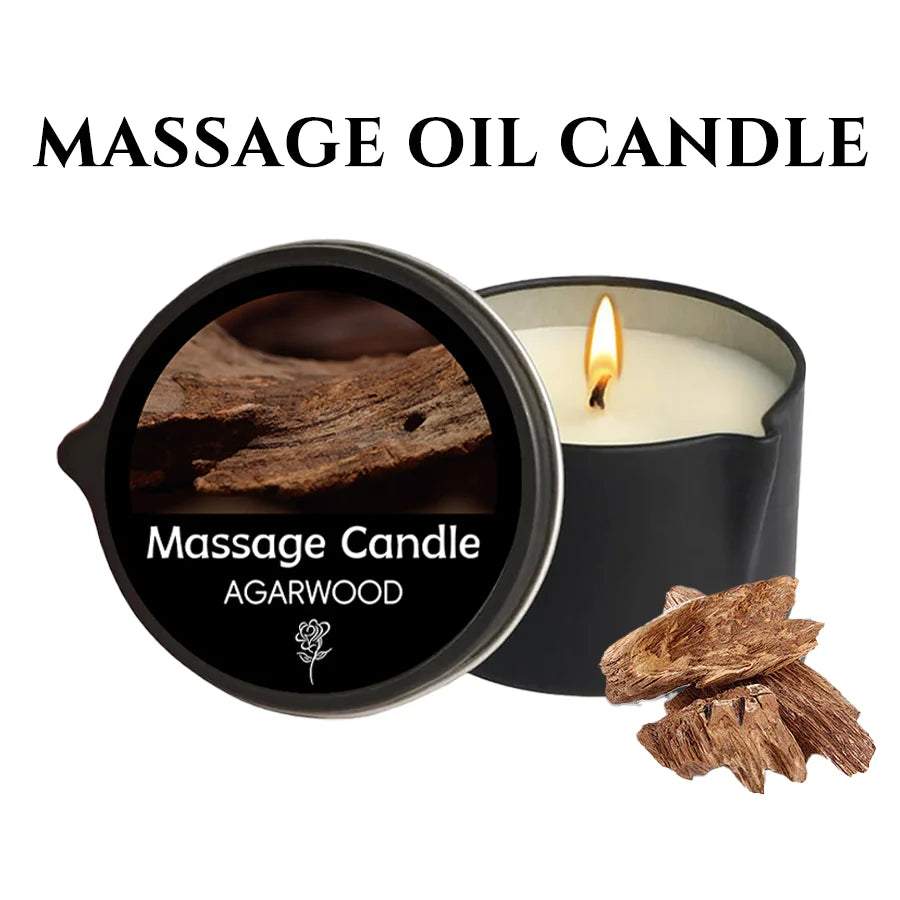 Massage Candle - for RelaxingOil Therapy，Spa Essentials.Elegant Massage Experience MassageCandle, for Stress Relief