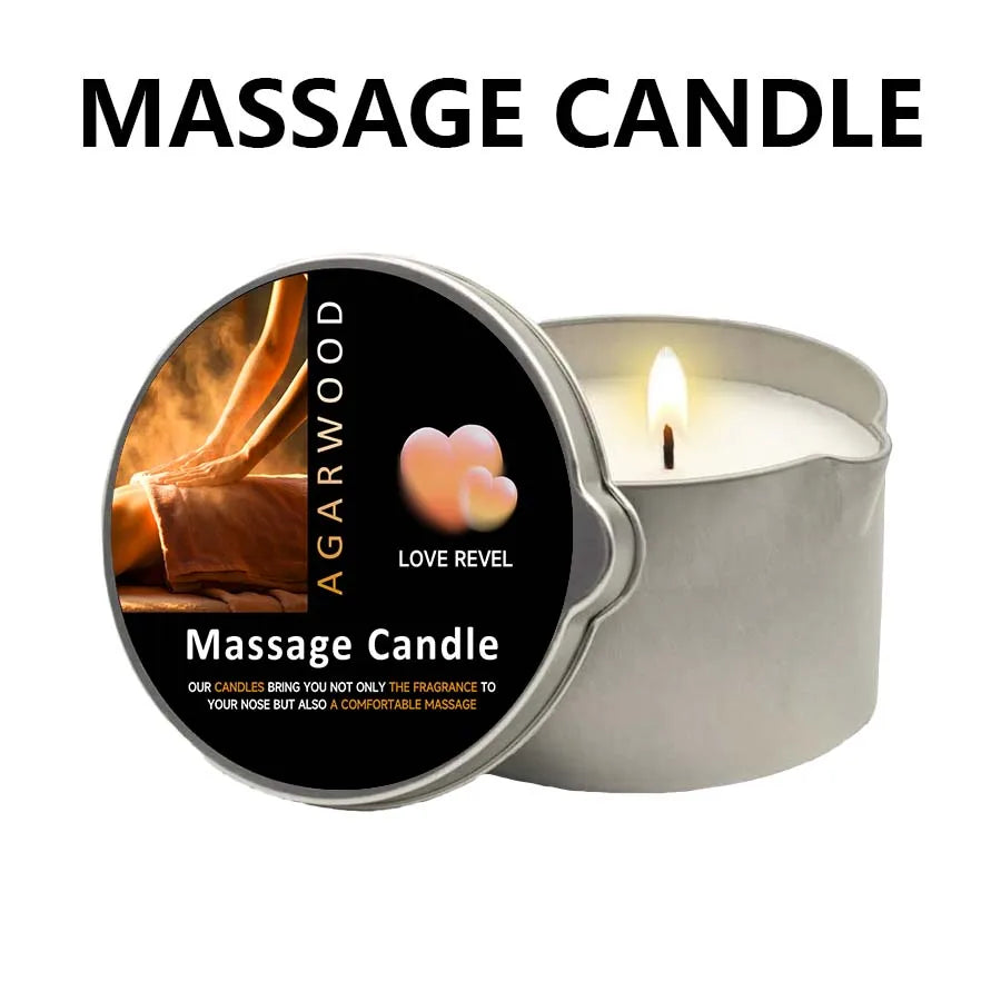 1PC Massage Oil Candles，luxury aromatherapy candles，for Stress Relief and SkinMoisturizing, SM Product Scented Candle Body Oil
