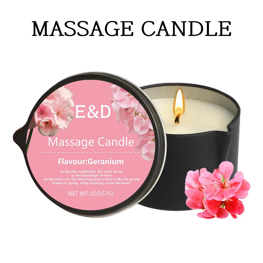 1PC Massage Oil Candles，luxury aromatherapy candles，for Stress Relief and SkinMoisturizing, SM Product Scented Candle Body Oil