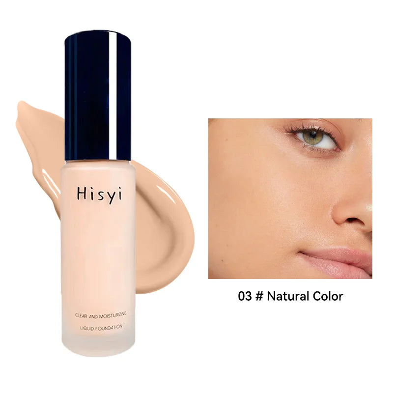 The liquid foundation is light, matte, naturally brightening, and does not come off makeup. The natural complexion is frosty,