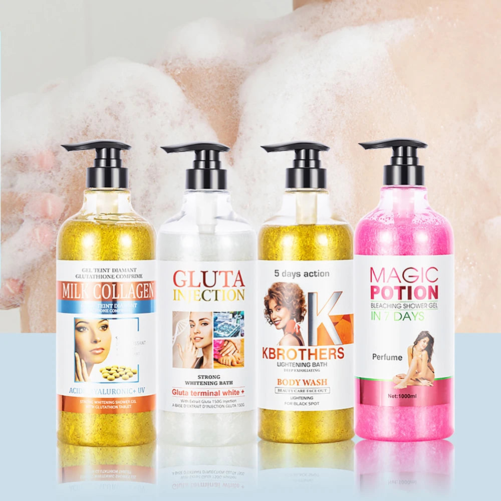 Vitamin C Arbutin AHA Bleached Shower Gel Deep Cleansing Brighten Skin Scrub Body Wash Exfoliator Body Care Fragrance Skincare