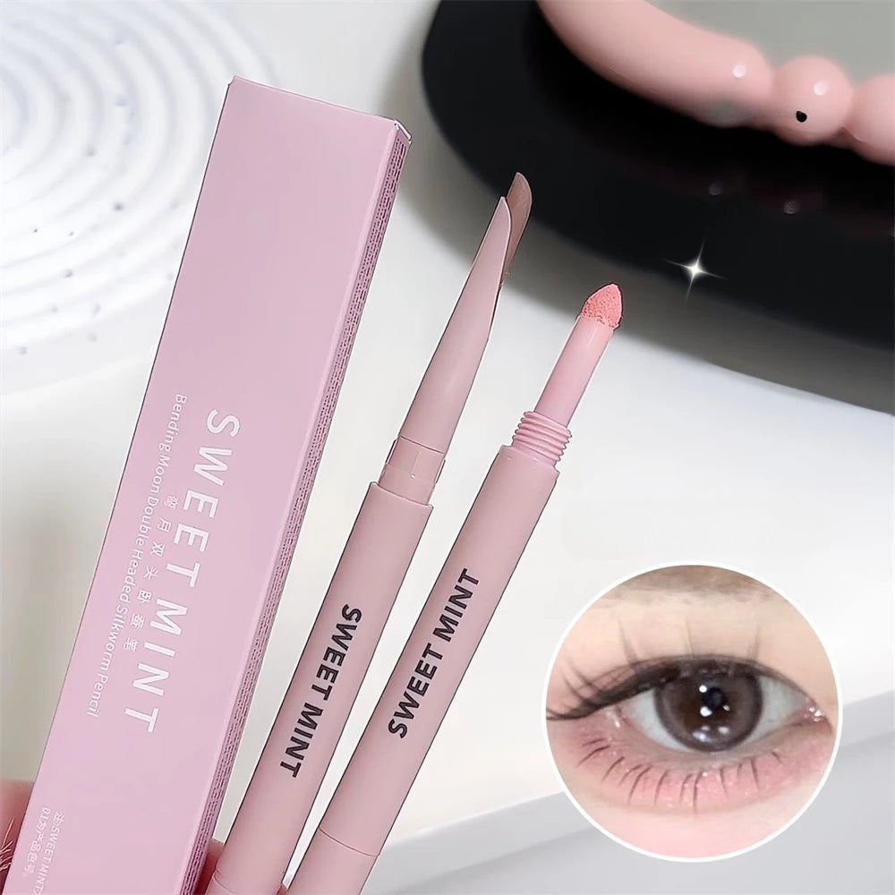 Meniscus Double-end Lying Silkworm Eyeliner Pencil Diamond Glitter Matte Brightening Cream Shadow Highligher Contour Makeup