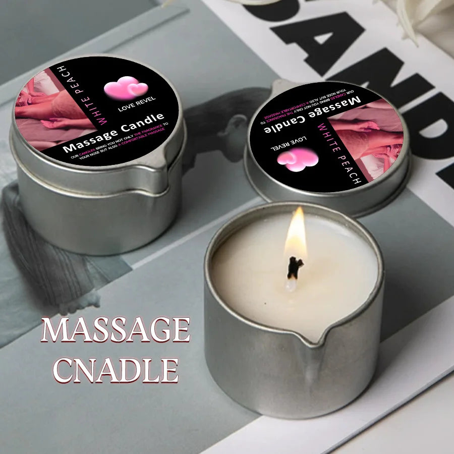 1PC Massage Oil Candles，luxury aromatherapy candles，for Stress Relief and SkinMoisturizing, SM Product Scented Candle Body Oil