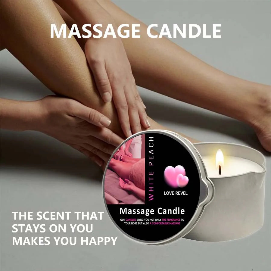 1PC Massage Oil Candles，luxury aromatherapy candles，for Stress Relief and SkinMoisturizing, SM Product Scented Candle Body Oil