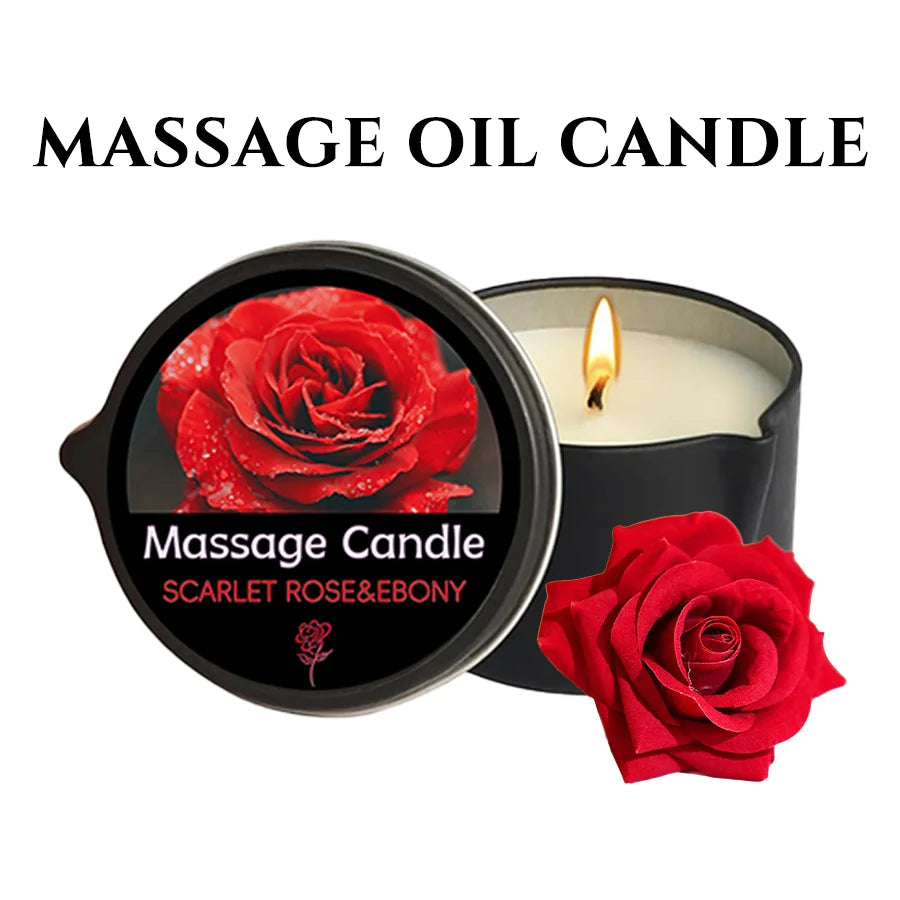 Massage Candle - for RelaxingOil Therapy，Spa Essentials.Elegant Massage Experience MassageCandle, for Stress Relief