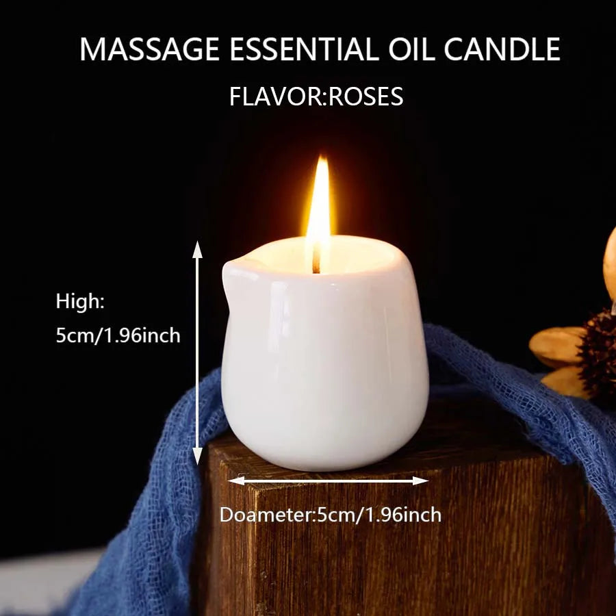 1PC Massage Oil Candles，luxury aromatherapy candles，for Stress Relief and SkinMoisturizing, SM Product Scented Candle Body Oil