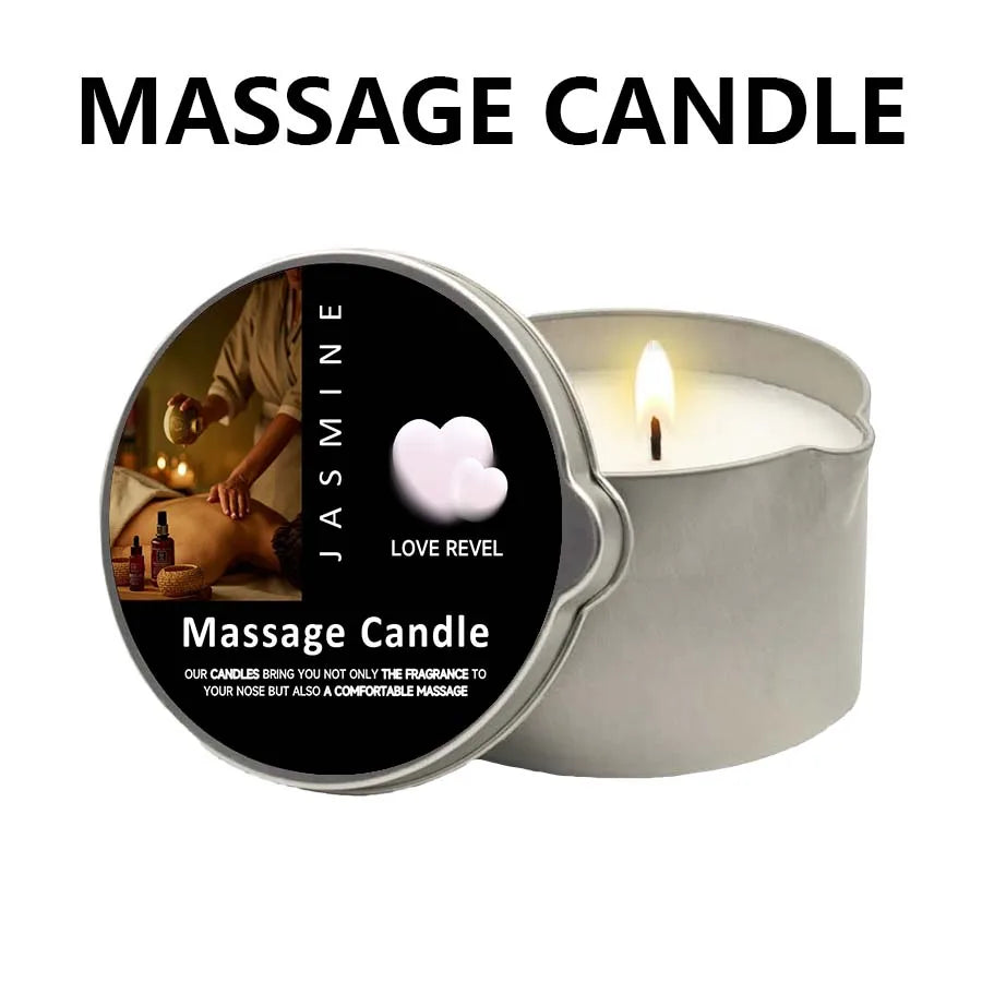1PC Massage Oil Candles，luxury aromatherapy candles，for Stress Relief and SkinMoisturizing, SM Product Scented Candle Body Oil