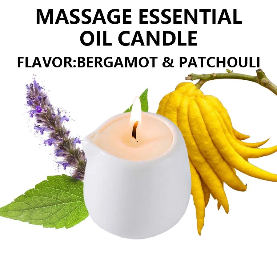 1PC Massage Oil Candles，luxury aromatherapy candles，for Stress Relief and SkinMoisturizing, SM Product Scented Candle Body Oil