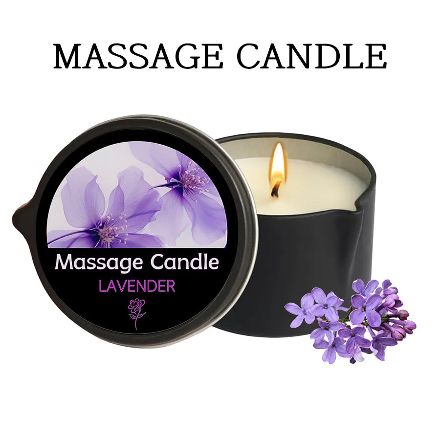 Massage Candle - for RelaxingOil Therapy，Spa Essentials.Elegant Massage Experience MassageCandle, for Stress Relief