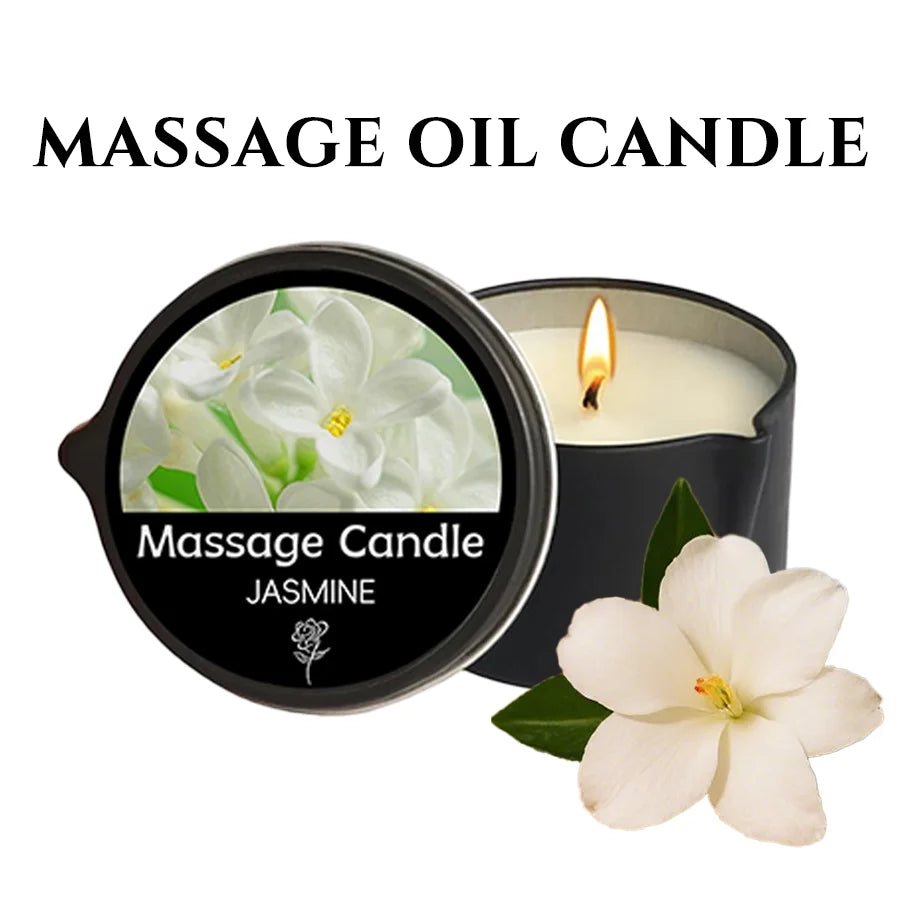Massage Candle - for RelaxingOil Therapy，Spa Essentials.Elegant Massage Experience MassageCandle, for Stress Relief
