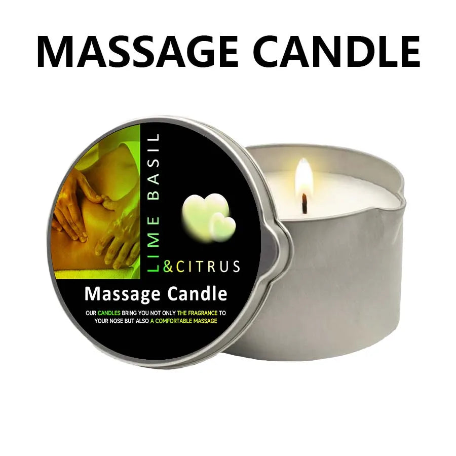 1PC Massage Oil Candles，luxury aromatherapy candles，for Stress Relief and SkinMoisturizing, SM Product Scented Candle Body Oil