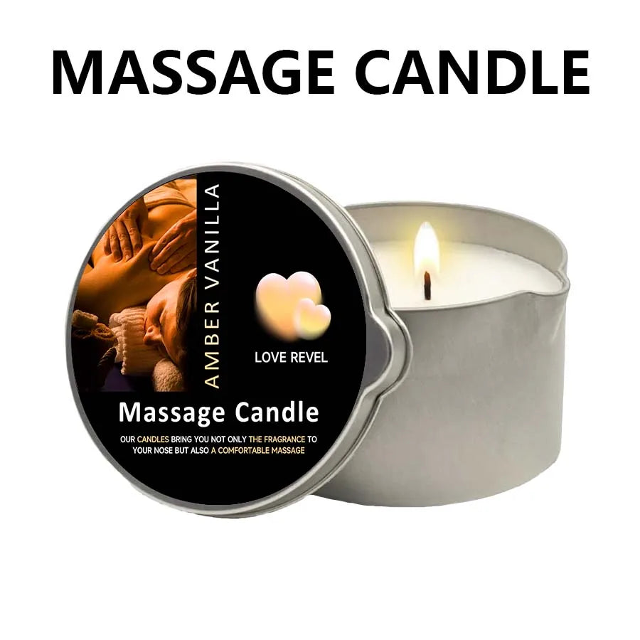 1PC Massage Oil Candles，luxury aromatherapy candles，for Stress Relief and SkinMoisturizing, SM Product Scented Candle Body Oil