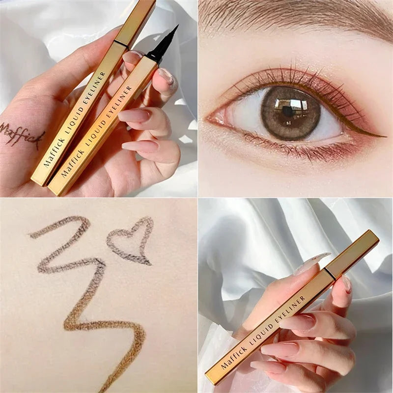 Eye Shadow Liner Combination cosmetics Black Pen Waterproof Is Not Blooming Eyeliner Pen Quick-drying Eyeliner Colorful Effect