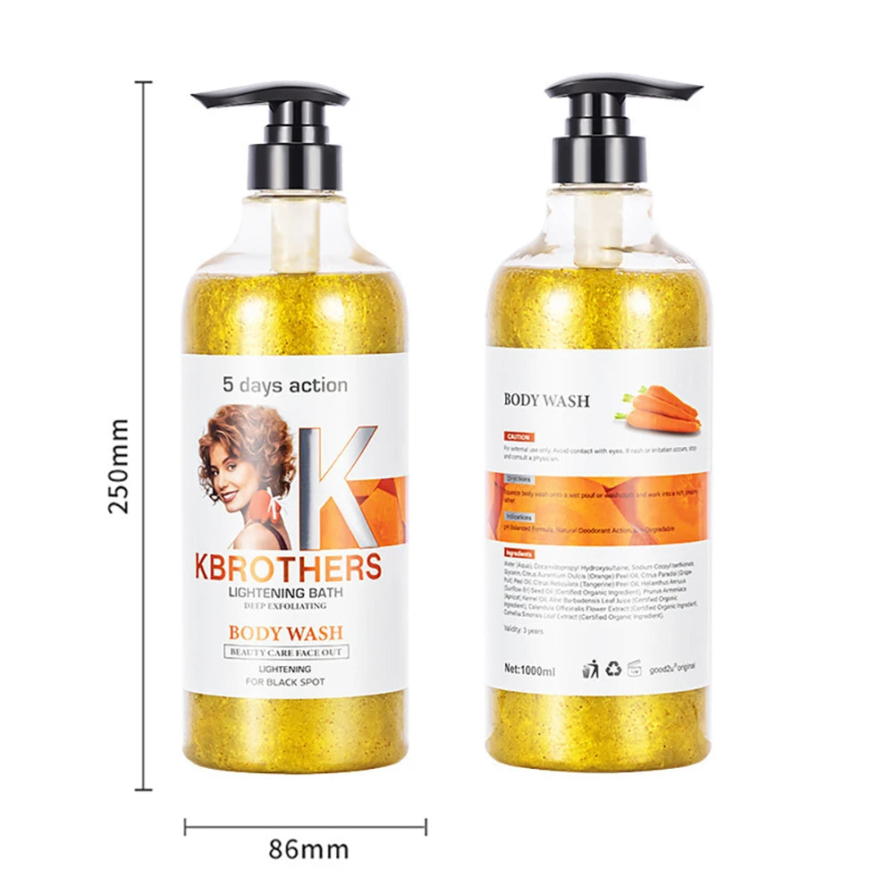 Vitamin C Arbutin AHA Bleached Shower Gel Deep Cleansing Brighten Skin Scrub Body Wash Exfoliator Body Care Fragrance Skincare