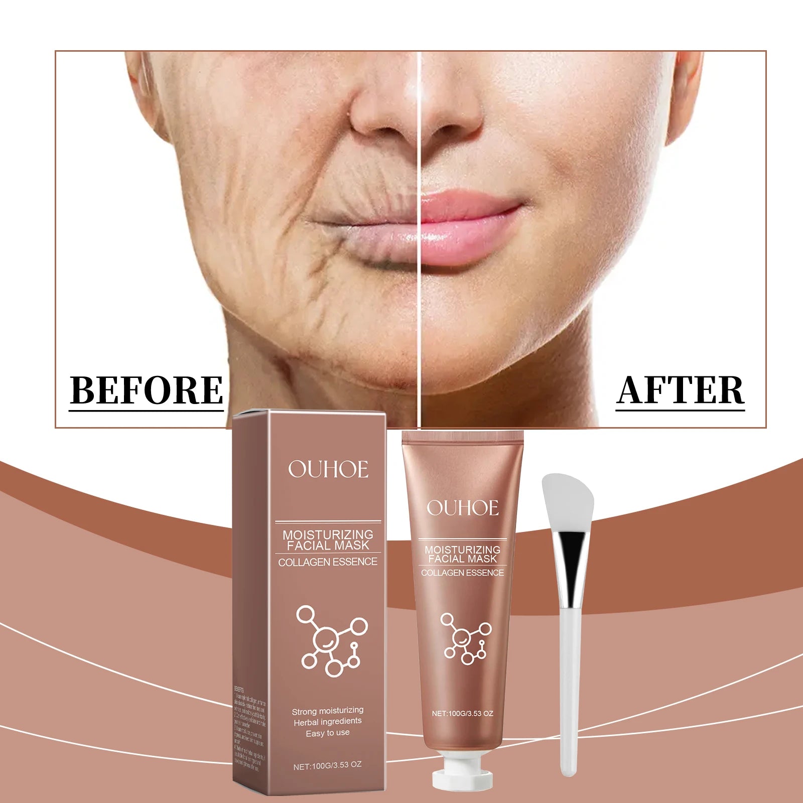 Collagen Peel-off Mask for Face Deep Cleansing Moisturizing Pore Shrinking Oil Control Hydrating, Beauty, Health, Skin Care Mask