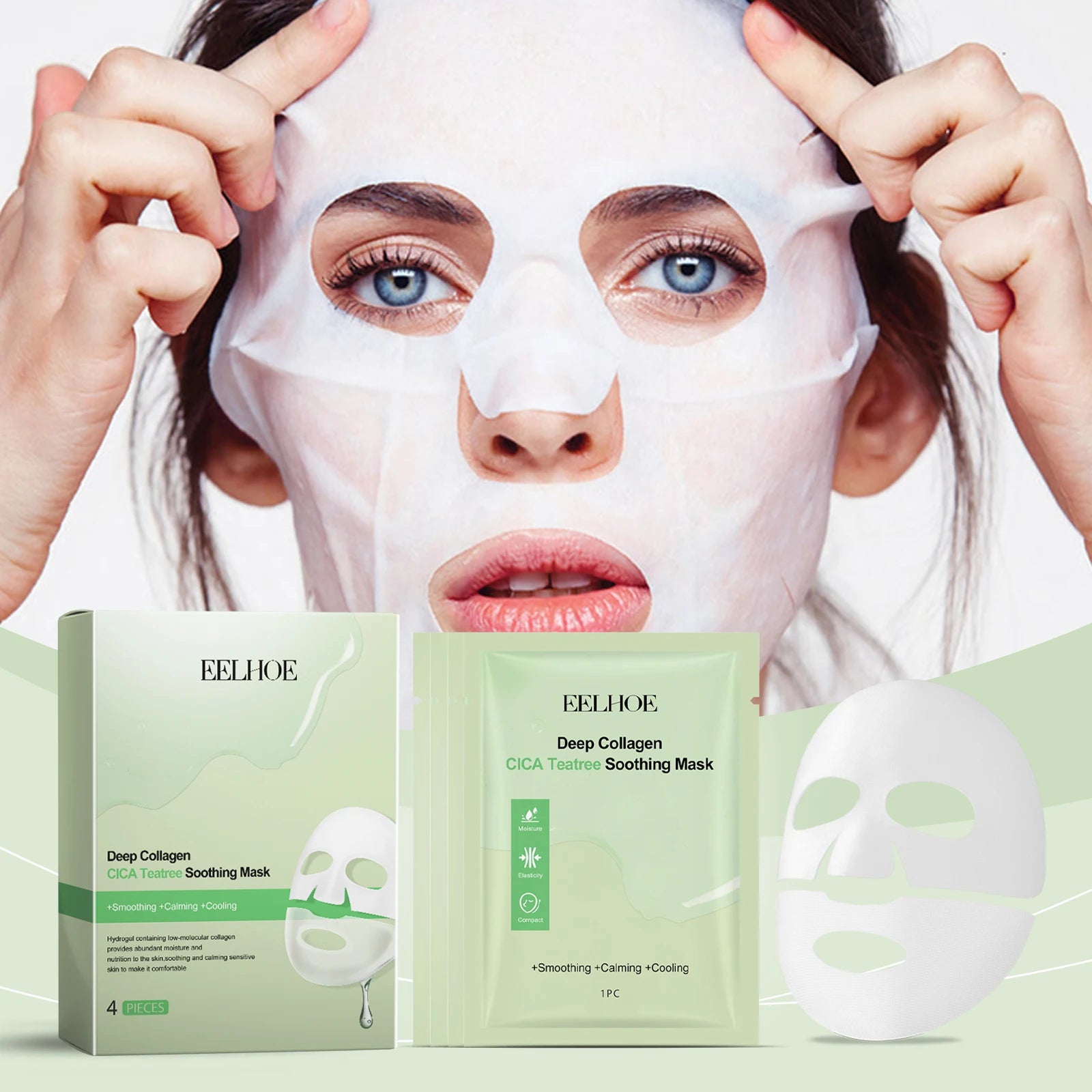 EELHOE Collagen Tea Tree Skin Care Mask Makes Skin Silky Smooth and Inspires Skin Vitality