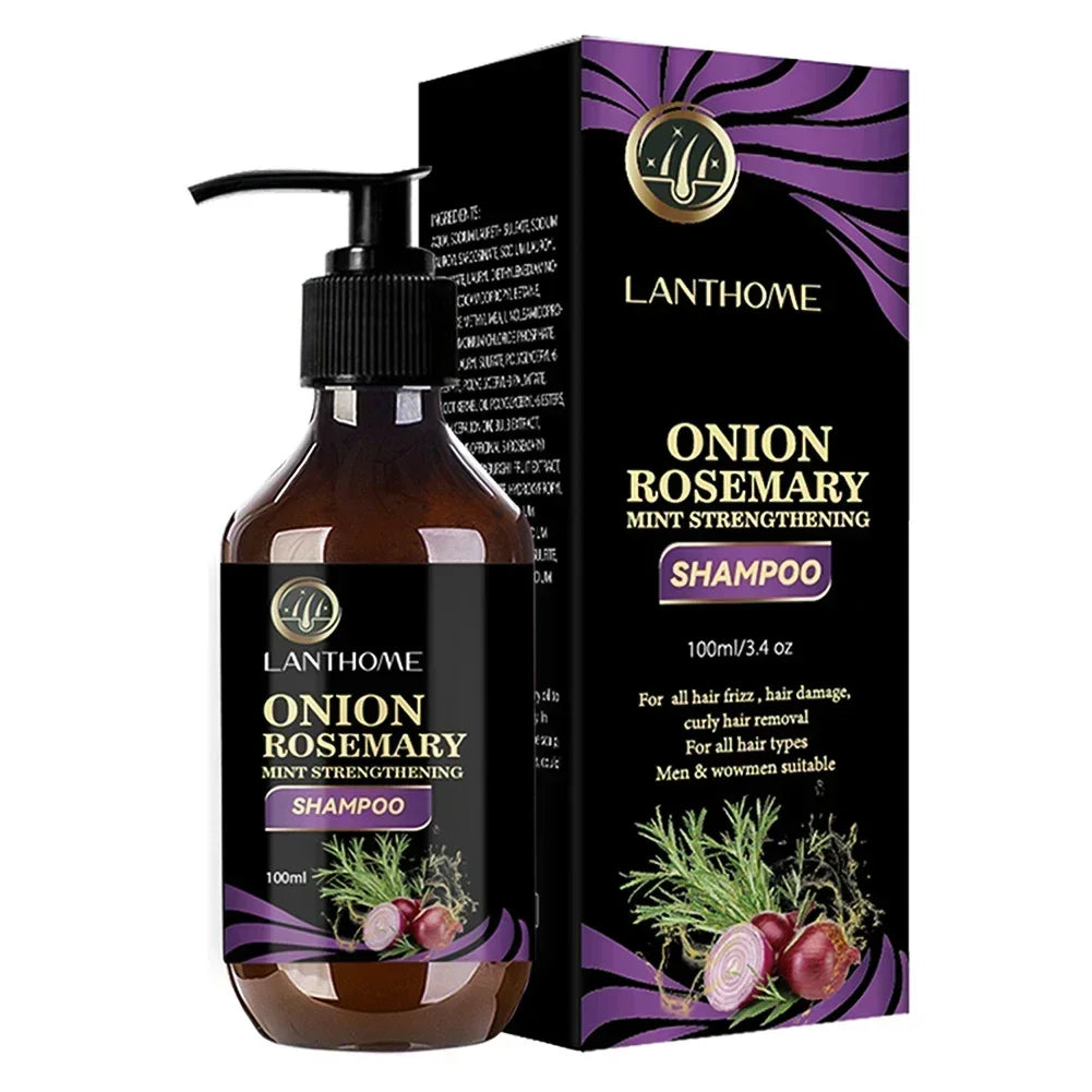100ml Hair Shampoo Deep Cleansing Volumizing Shampoo Rosemary Onion Shampoo Hair Thickening Care Product
