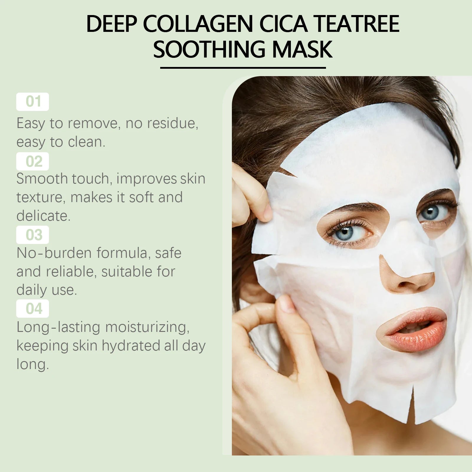 EELHOE Collagen Tea Tree Skin Care Mask Makes Skin Silky Smooth and Inspires Skin Vitality