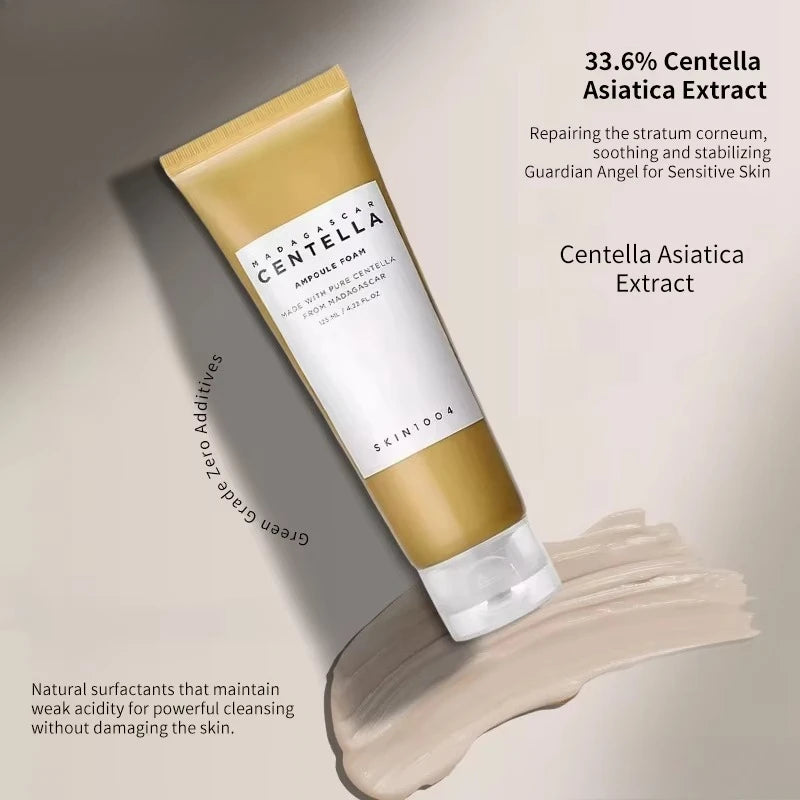 Korea SKIN1004 Centella Asiatica Ampoule Facial Essence, Pore Cleansing Oil Double Cleansing, Centella Asiatica Foaming Cleanser