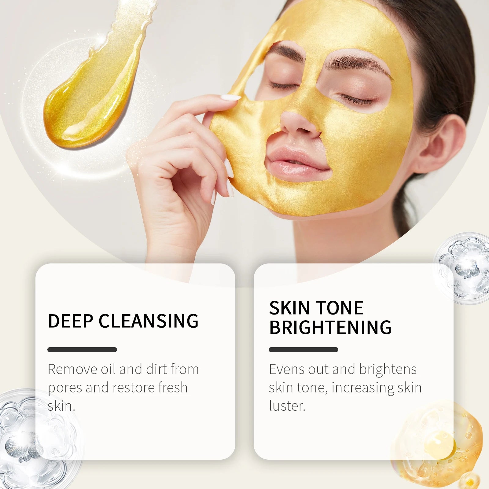 Viareline Collagen Face Peeling Mask Remove Pore Dirts Brightening Skin Tone Reduce Roughness Moisturizing Face Peeling Mask